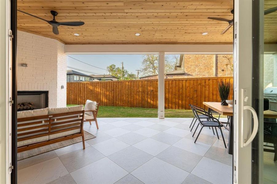 Exterior details and patio area of a home in , Dallas (Image 3). Exterior details and patio area of a home in , Dallas (Image 3).