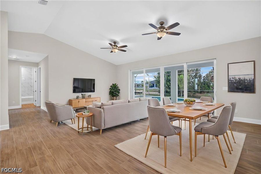 Furnished interior view inside a new home in Cape Coral, Cape Coral (Image 6). Furnished interior view inside a new home in Cape Coral, Cape Coral (Image 6).