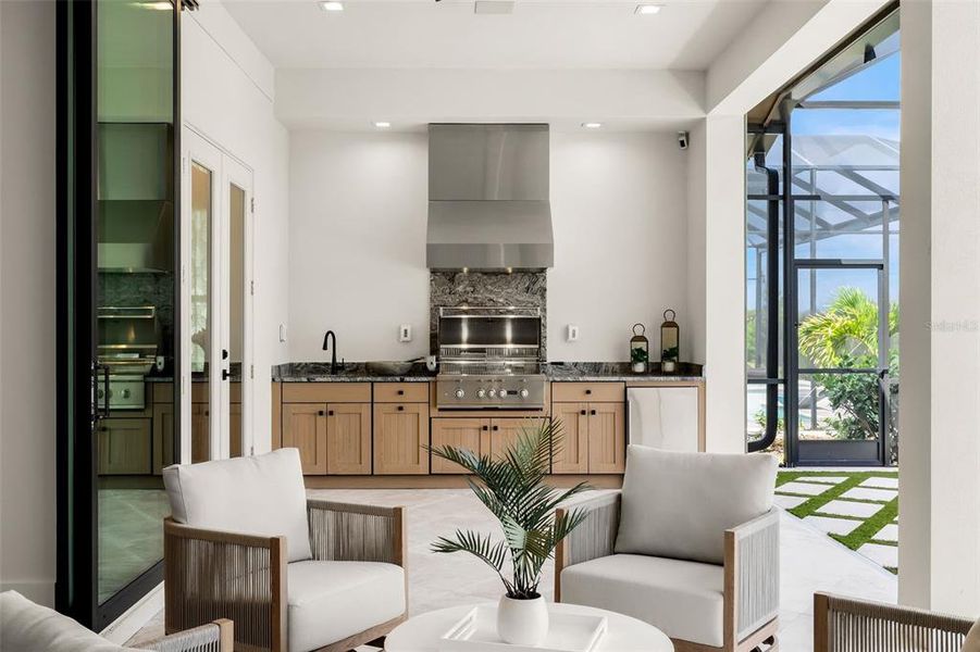 Furnished interior view inside a new home in Wild Blue at Waterside, Sarasota (Image 64).