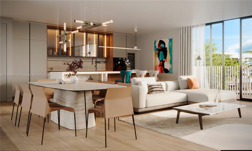 Furnished interior view inside a new home in , Bay Harbor Islands (Image 4).