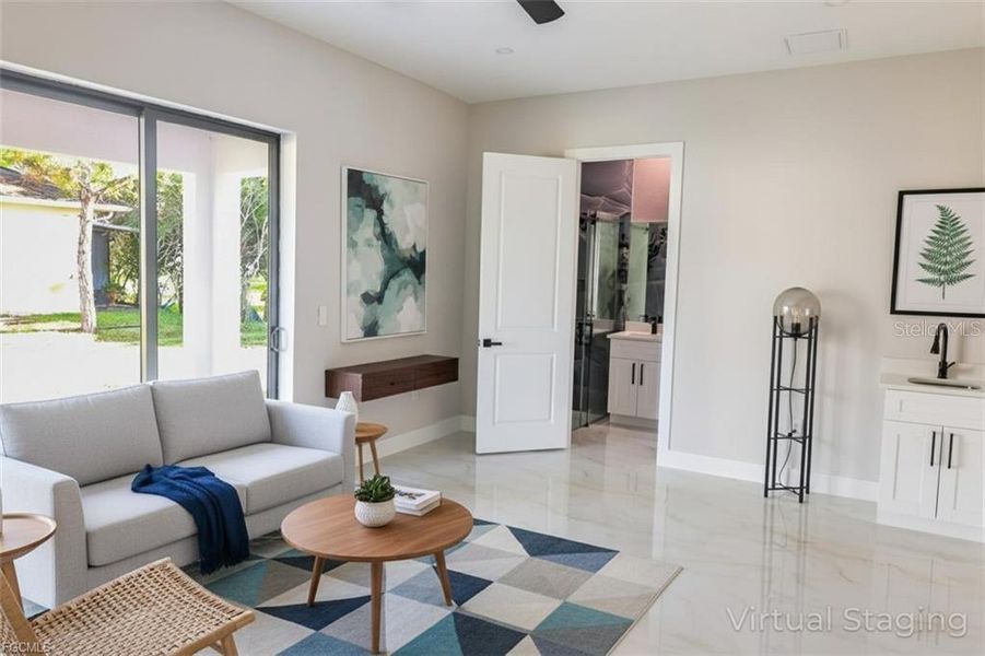 Furnished interior view inside a new home in , Lehigh Acres (Image 6).