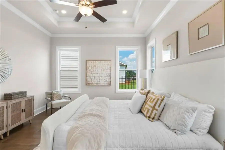 Furnished interior view inside a new home in The Villas at Aberdeen, Hoschton (Image 18).