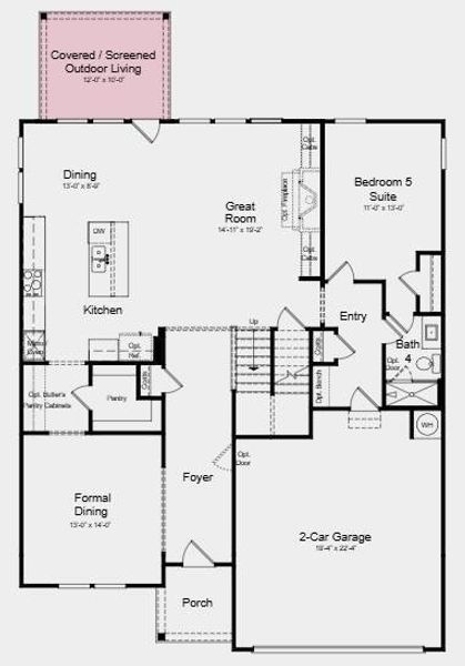 2D floor plan layout of this home in Nichols Farm, Dacula, GA (Image 4).