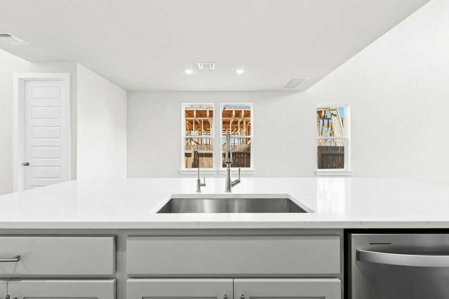 Furnished interior view inside a new home in Santa Rita Ranch, Liberty Hill (Image 7). Furnished interior view inside a new home in Santa Rita Ranch, Liberty Hill (Image 7).