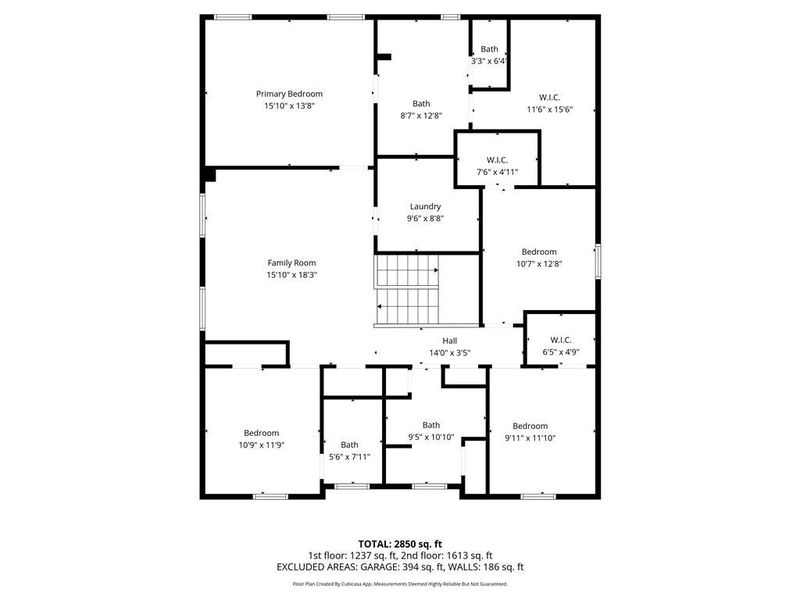 2D floor plan layout of this home in Vistas at Towne Mill, Canton, GA (Image 6).
