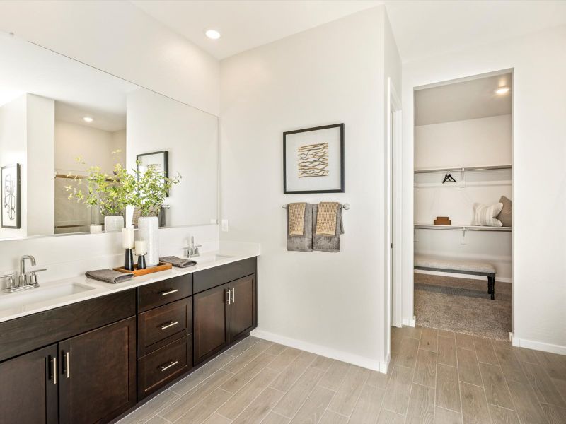 Furnished interior view inside a new home in Rancho Mirage Signature Series, Maricopa (Image 6).