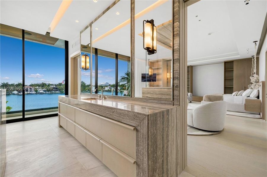 Furnished interior view inside a new home in , Miami Beach (Image 28).