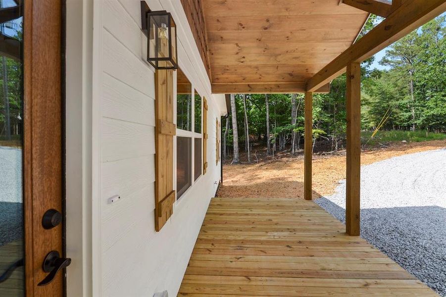 Exterior details and patio area of a home in , Ellijay (Image 17).