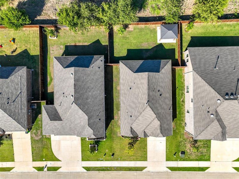 Birds eye view of property