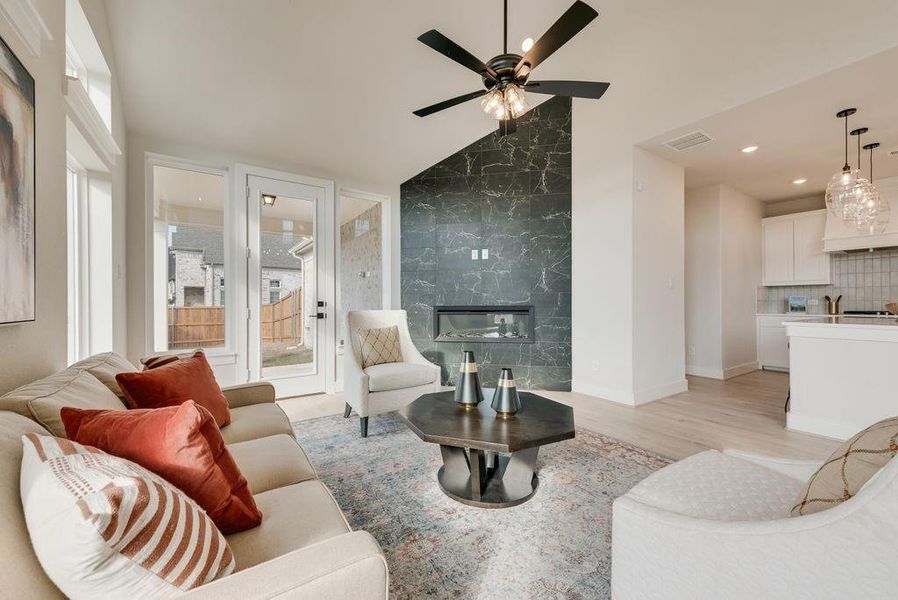 Furnished interior view inside a new home in Trails at Cottonwood Creek, Rowlett (Image 4).