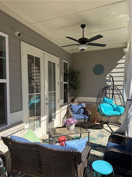 Exterior details and patio area of a home in Promenade Ridge, Marietta (Image 20).