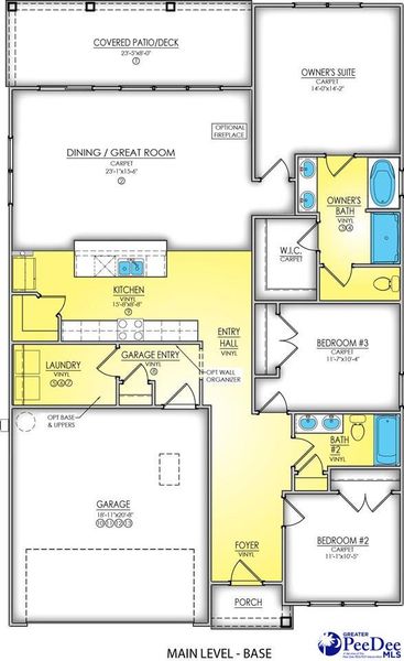 2D floor plan layout of this home in The Grove, Florence, SC (Image 1). 2D floor plan layout of this home in The Grove, Florence, SC (Image 1).