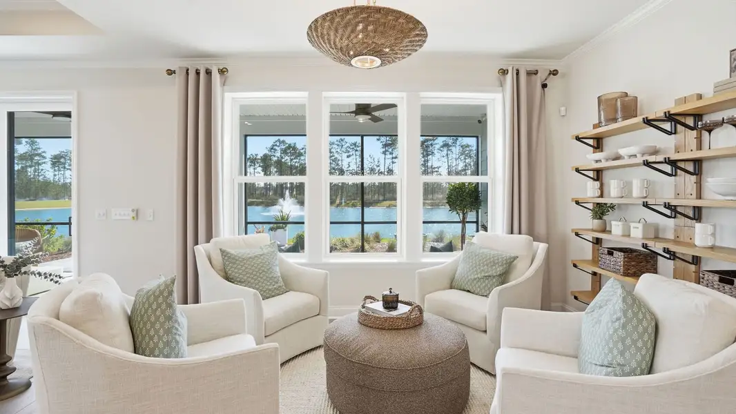 Representative furnished interior of a home built from the Renown by Del Webb in Del Webb Point Hope, Charleston (Image 8). Representative furnished interior of a home built from the Renown by Del Webb in Del Webb Point Hope, Charleston (Image 8).