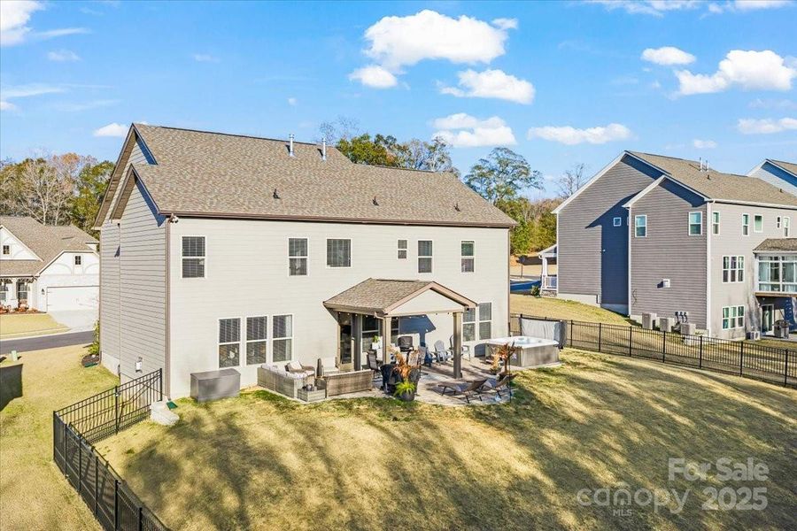 Exterior details and patio area of a home in Preserve at Barber Rock, Indian Land (Image 24).
