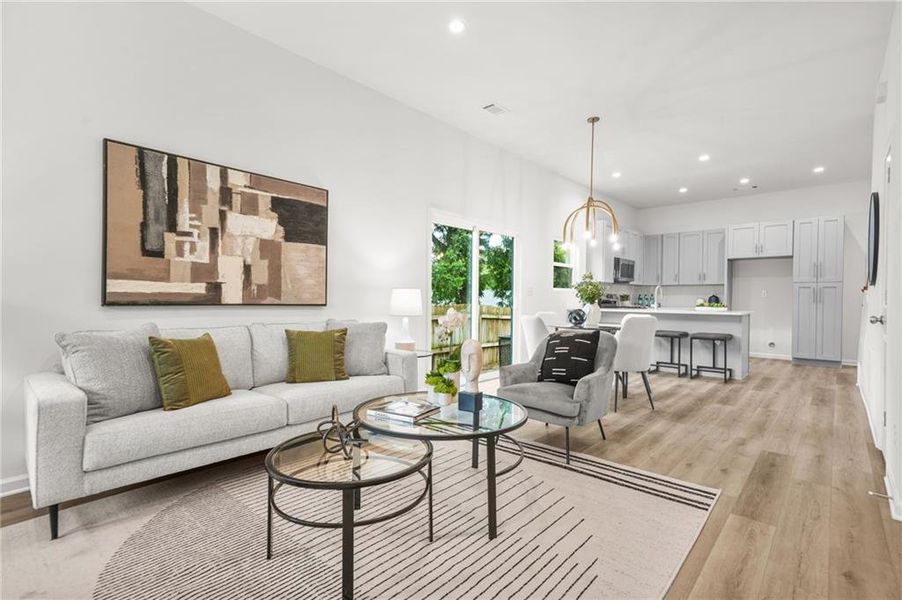 Furnished interior view inside a new home in , Atlanta (Image 6). Furnished interior view inside a new home in , Atlanta (Image 6).