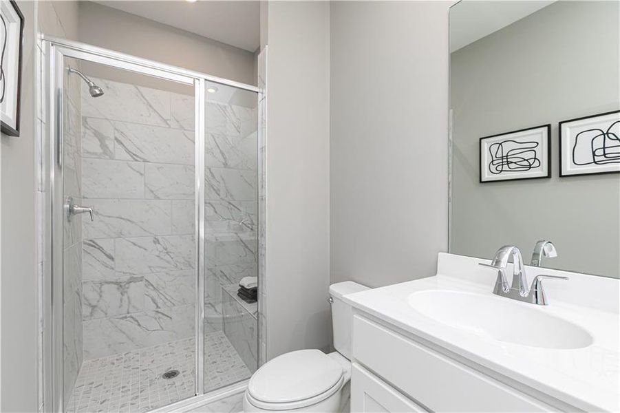 Furnished interior view inside a new home in The Beacon at Old Peachtree Townhomes, Lawrenceville (Image 19). Furnished interior view inside a new home in The Beacon at Old Peachtree Townhomes, Lawrenceville (Image 19).