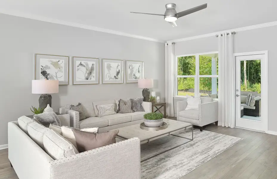 Furnished interior view inside a new home in Crescent Cove, Myrtle Beach (Image 11).