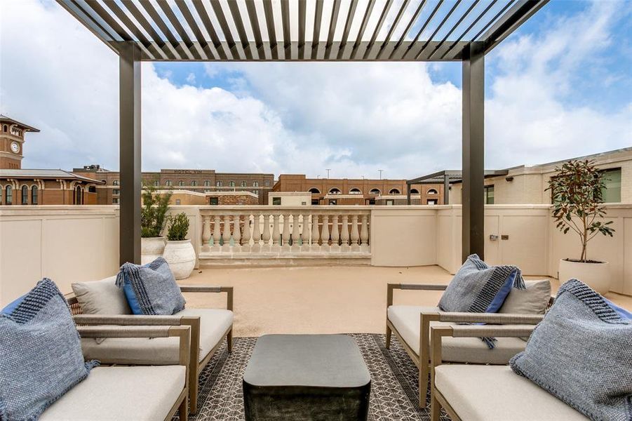 Peaceful gatherings on the rooftop