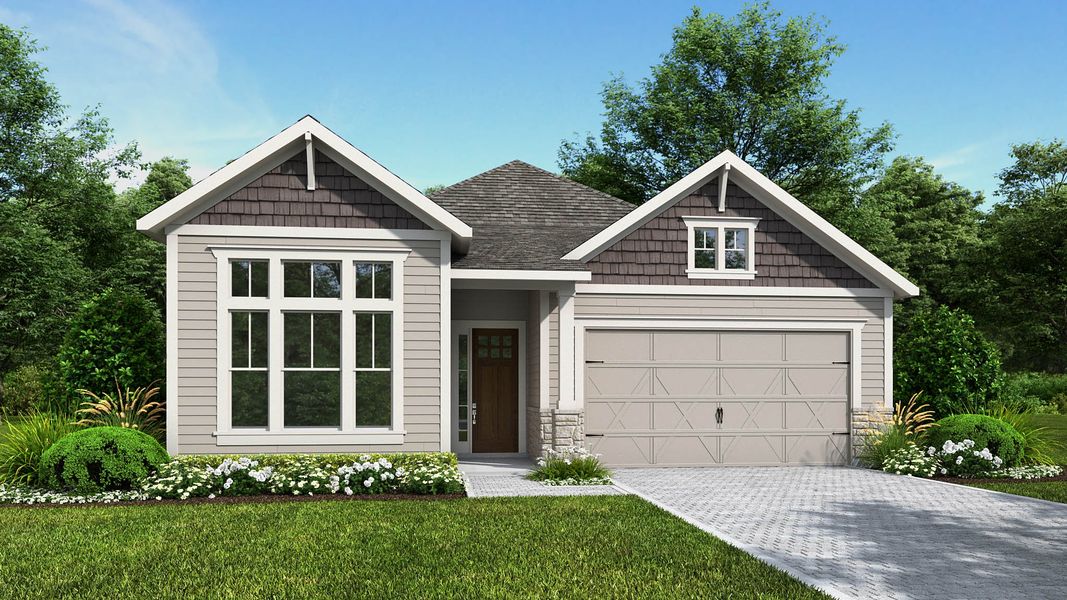 Representative exterior photo of a completed home built from the 2517J by Perry Homes in Hyland Trail, Green Cove Springs, FL (Image 3).