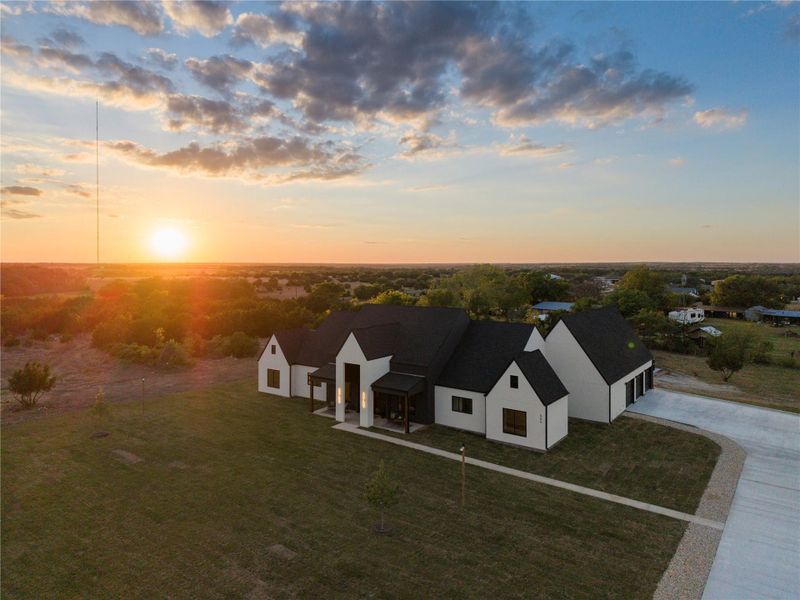 View from above of property