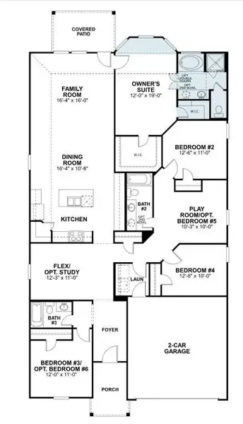 2D floor plan layout of this home in Summerview, Fulshear, TX (Image 4).