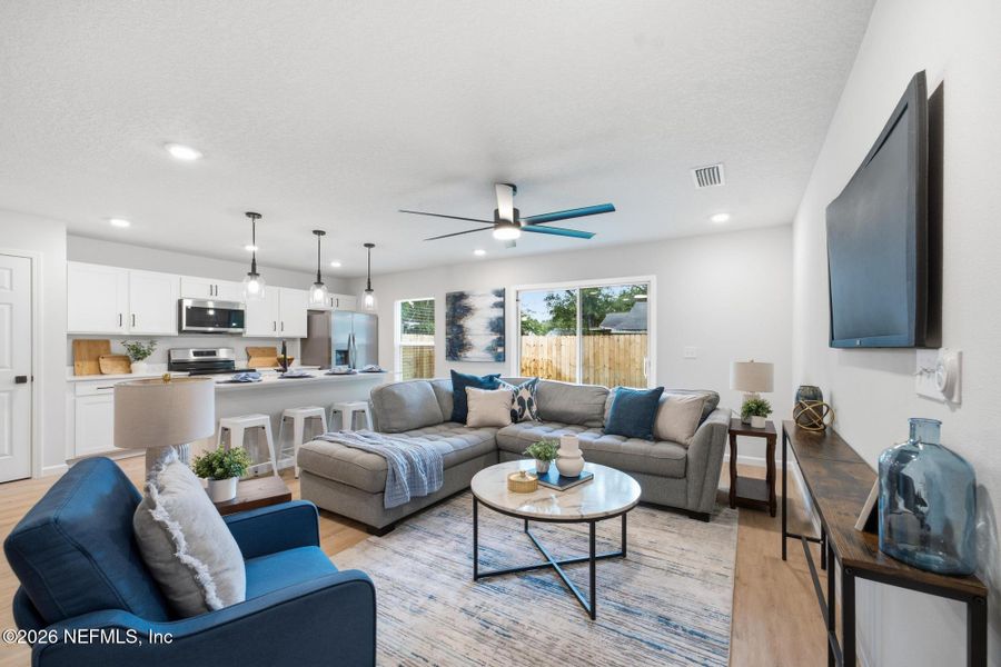 Furnished interior view inside a new home in , Jacksonville (Image 17). Furnished interior view inside a new home in , Jacksonville (Image 17).