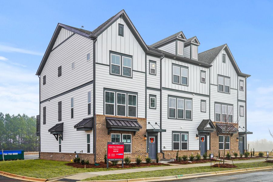 Front exterior of a new home in Indian Trail Townhomes, Indian Trail, NC, highlighting curb appeal (Image 20).