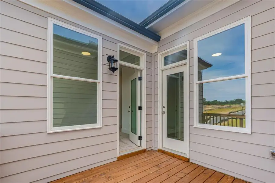 Exterior details and patio area of a home in Waterhaven, Cumming (Image 20).