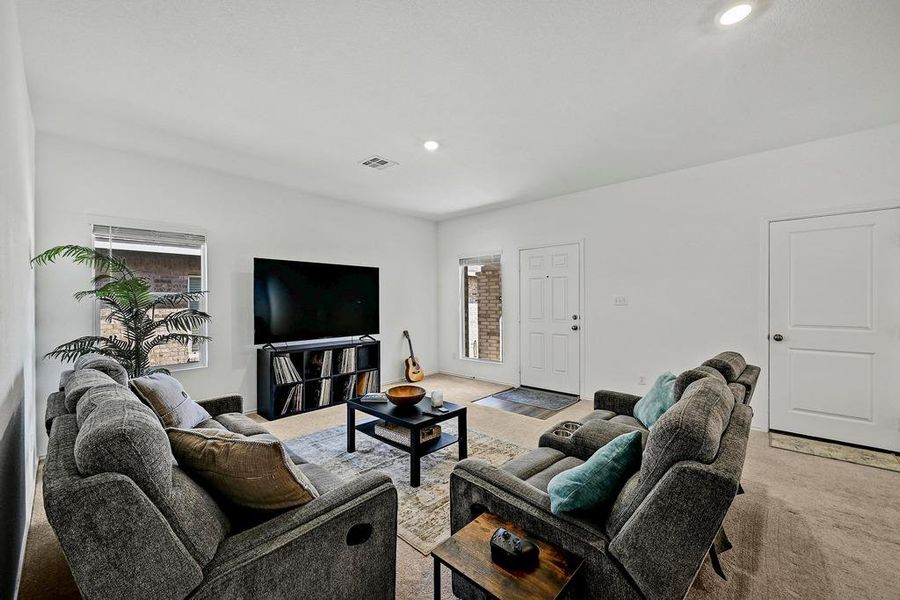 Furnished interior view inside a new home in Thunder Rock: Classic Collection, Marble Falls (Image 10). Furnished interior view inside a new home in Thunder Rock: Classic Collection, Marble Falls (Image 10).