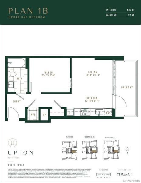 2D floor plan layout of this home in Upton Residences, Denver, CO (Image 4). 2D floor plan layout of this home in Upton Residences, Denver, CO (Image 4).