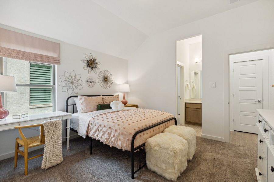 Bedroom in the Gilmour home plan by Trophy Signature Homes – REPRESENTATIVE PHOTO Bedroom in the Gilmour home plan by Trophy Signature Homes – REPRESENTATIVE PHOTO