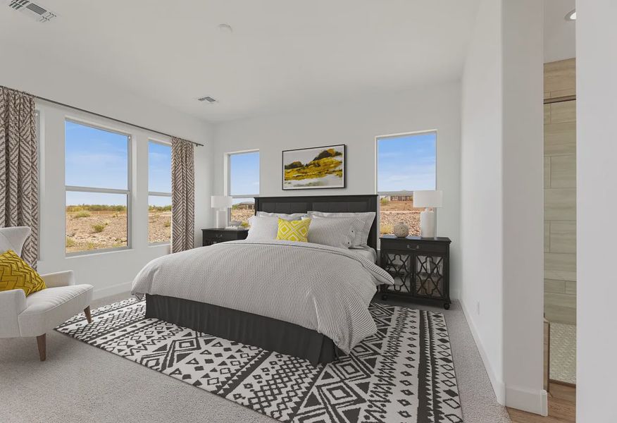 Virtually Staged Primary Bed - 7 of 31