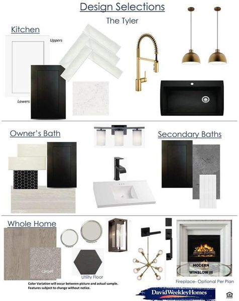 Sample of building materials used in homes in Terraces – Estates, Rockwall (Image 3).