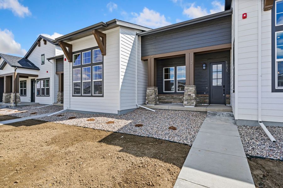 Exterior details and patio area of a home in Villa Collection, Fort Collins (Image 2). Exterior details and patio area of a home in Villa Collection, Fort Collins (Image 2).
