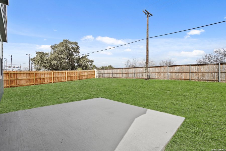 Exterior details and patio area of a home in Melissa Ranch, San Antonio (Image 18).
