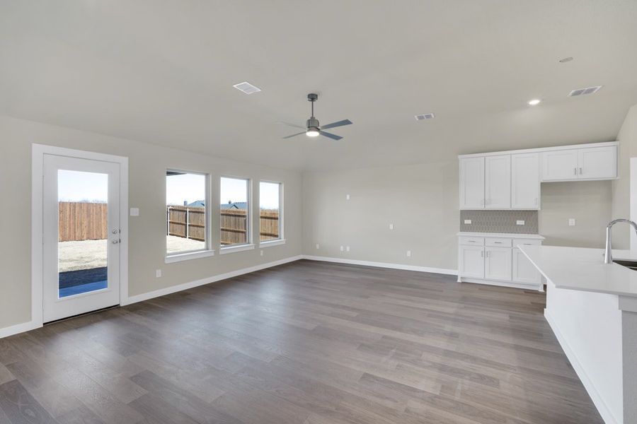 Representative unfurnished interior of a home built from the The Amherst by Lillian Custom Homes in Tabor Ranch, Ponder (Image 13). Representative unfurnished interior of a home built from the The Amherst by Lillian Custom Homes in Tabor Ranch, Ponder (Image 13).