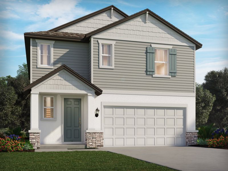 Representative exterior photo of a completed home built from the Redwood by Meritage Homes in Coasterra - Premier Series, Palmetto, FL (Image 10).