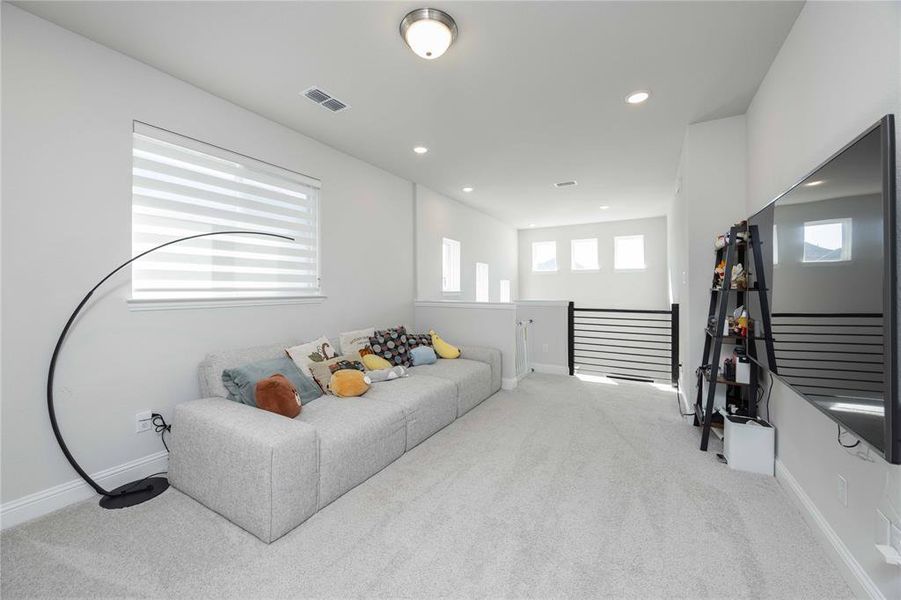 Furnished interior view inside a new home in Symmetry 37s, Frisco (Image 17). Furnished interior view inside a new home in Symmetry 37s, Frisco (Image 17).