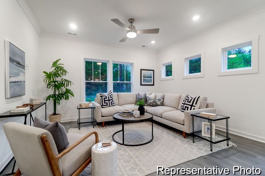 Furnished interior view inside a new home in Edgewater - Lakeview Point, Lancaster (Image 11).