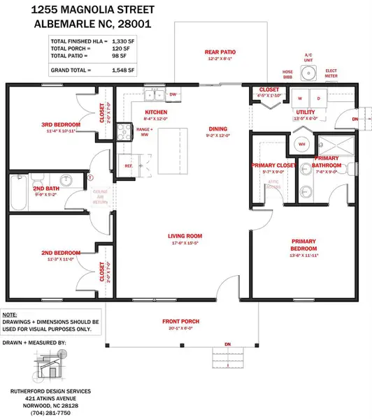 2D floor plan layout of this home in , Albemarle, NC (Image 3).