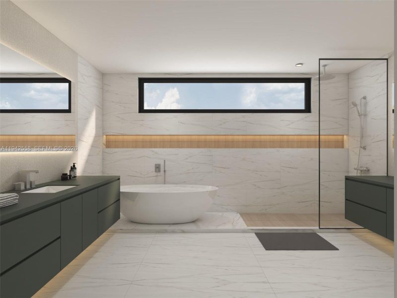 Furnished interior view inside a new home in , Fort Lauderdale (Image 9).