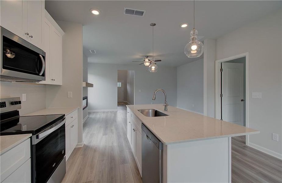 Furnished interior view inside a new home in Enclave at Evergreen, Fairburn (Image 9).