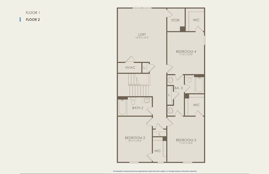Braddock Floor Plan, Quick Move-In Home, Floor 2