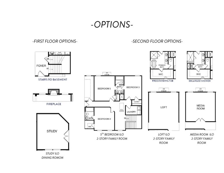 2D floor plan layout for the (GA)The Hayden | Side Entry by Reliant Homes in Wesley Woods, Monroe, GA (Image 6).