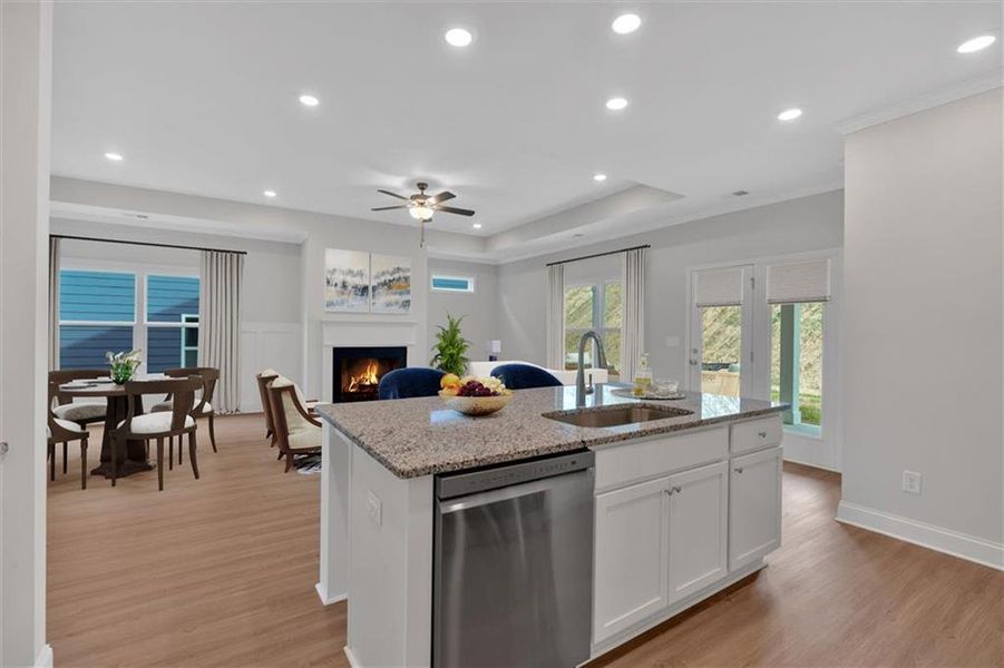 Furnished interior view inside a new home in Heritage Pointe at The Georgian, Villa Rica (Image 13).