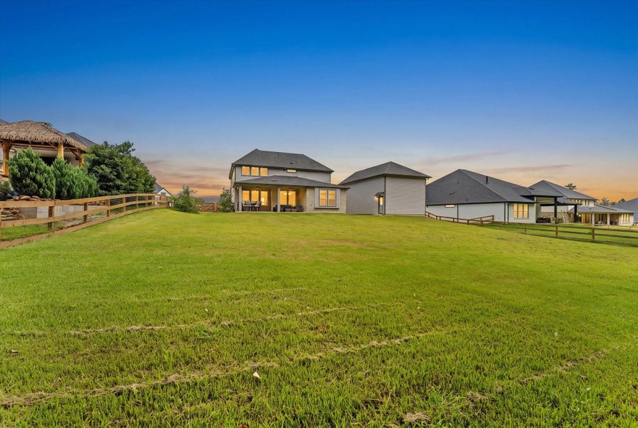 Massive backyard that would be great for a playarea and a pool