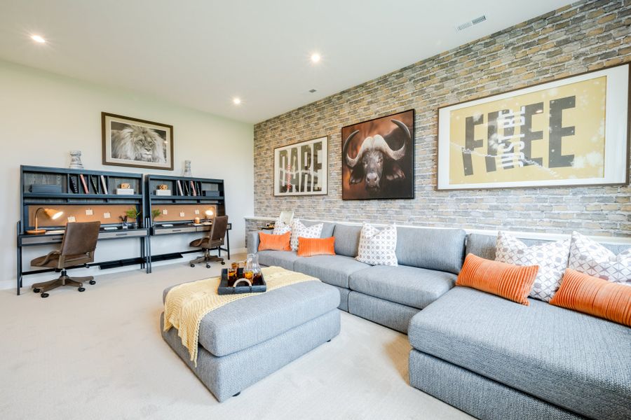 Representative furnished interior of a home built from the Avery by Fischer Homes in Twin Lakes, Hoschton (Image 55).