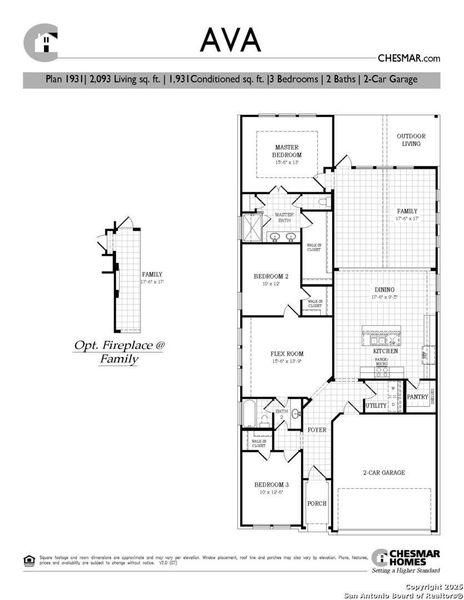 2D floor plan layout of this home in Meyer Ranch, New Braunfels, TX (Image 3). 2D floor plan layout of this home in Meyer Ranch, New Braunfels, TX (Image 3).