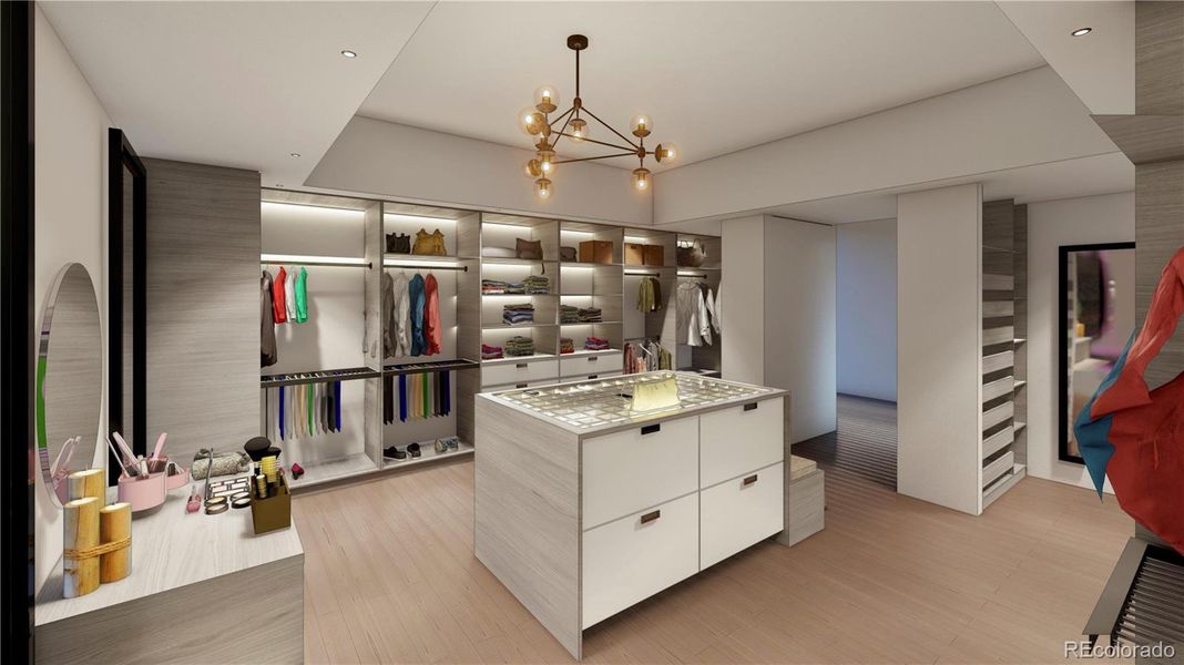 Custom primary closet