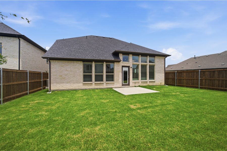 Exterior details and patio area of a home in La Terra, Celina (Image 4). Exterior details and patio area of a home in La Terra, Celina (Image 4).
